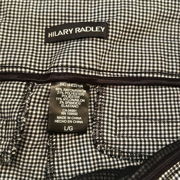 Hilary Radley black and white checkered trousers L - Picture 8 of 8